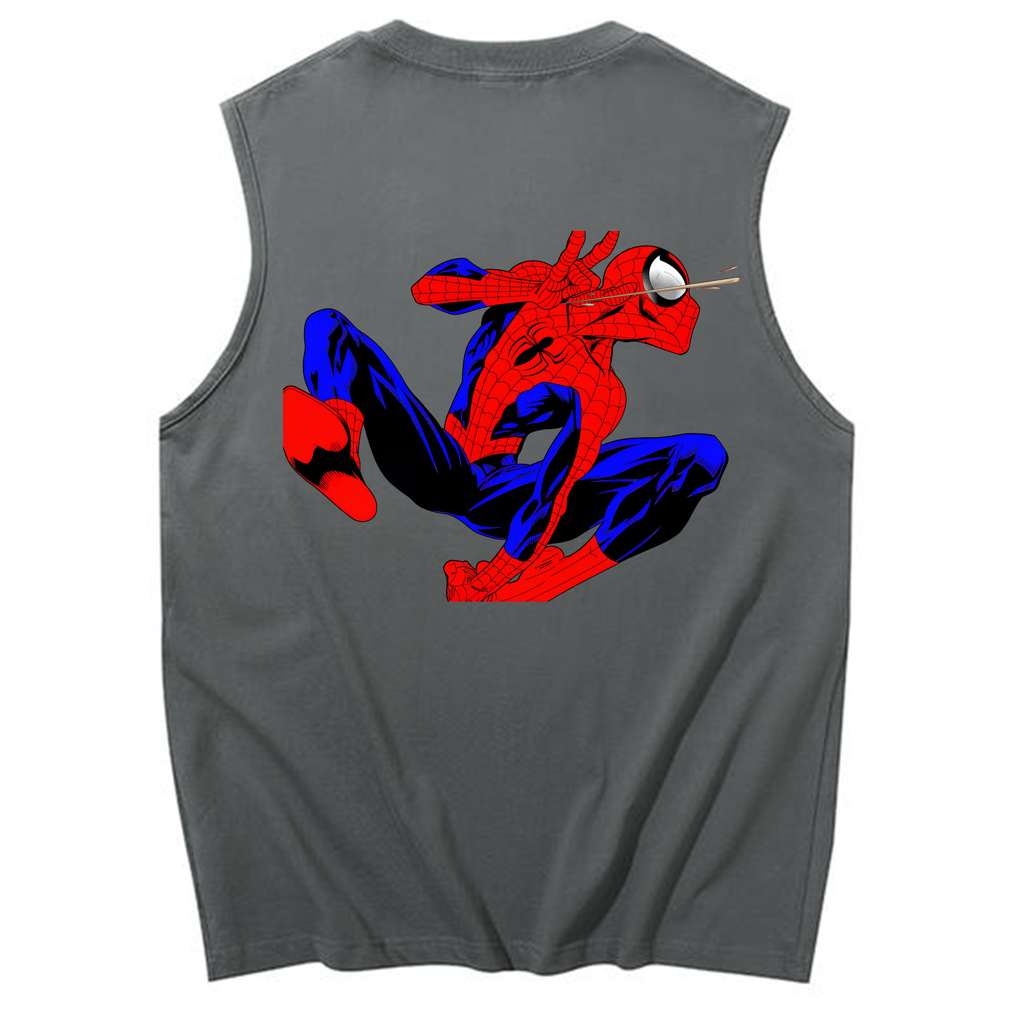 （画像用） Spider Man スパイダーマン コットン100％タンクトップ（背面プリント）